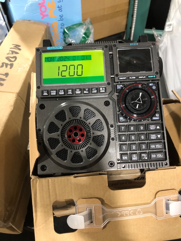 Photo 1 of Raddy RF919 SSB Shortwave Radio with NOAA Weather Band, Full Band FM AM SW VHF UHF AIR CB WB and SSB Receiver, with Antenna Tuner, 3 External Antenna Ports, 5000mAh Rechargeable Battery (Black)
