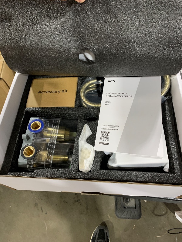 Photo 1 of KES Gold Shower Faucet Set, Shower and Tub Faucets Sets Complete, Shower System with Waterfall Tub Spout, 12 Inch Rain Shower Head with Handheld, XB6305F18S12-BZ