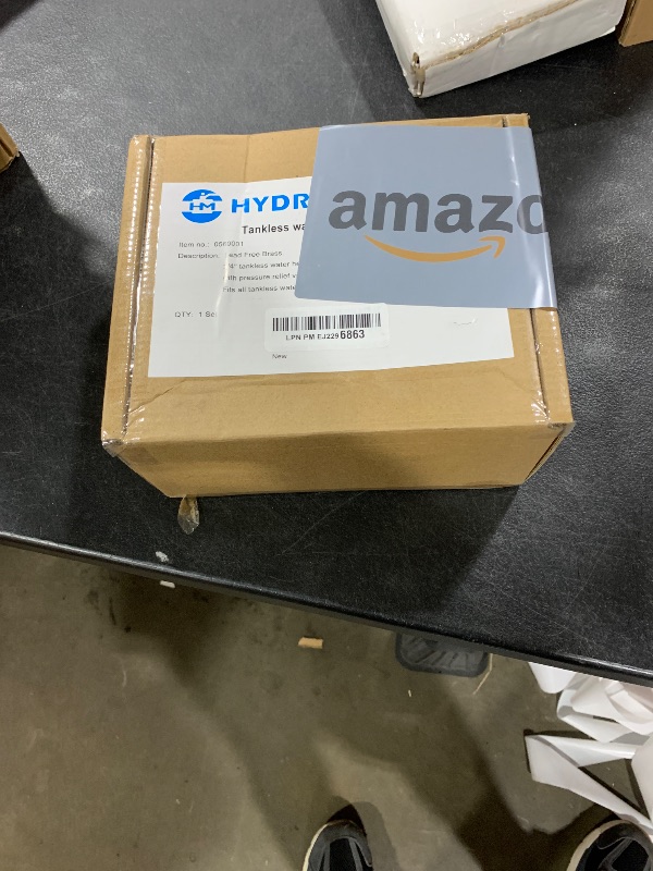 Photo 1 of HYDRO MASTER Tankless Water Heater Service Valve Kit with Pressure Relief Valve 3/4-Inch IPS Isolator Clean Brass