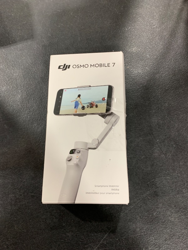 Photo 1 of DJI Osmo Mobile 7 Gimbal Stabilizer for iPhone, Android, Built-in Tripod, Ultra-Light, Comfortable Grip, 3-Axis Phone Gimbal, ActiveTrack 7.0, ShotGuides, One-Tap Edit, 10hrs Use, Phone Charging