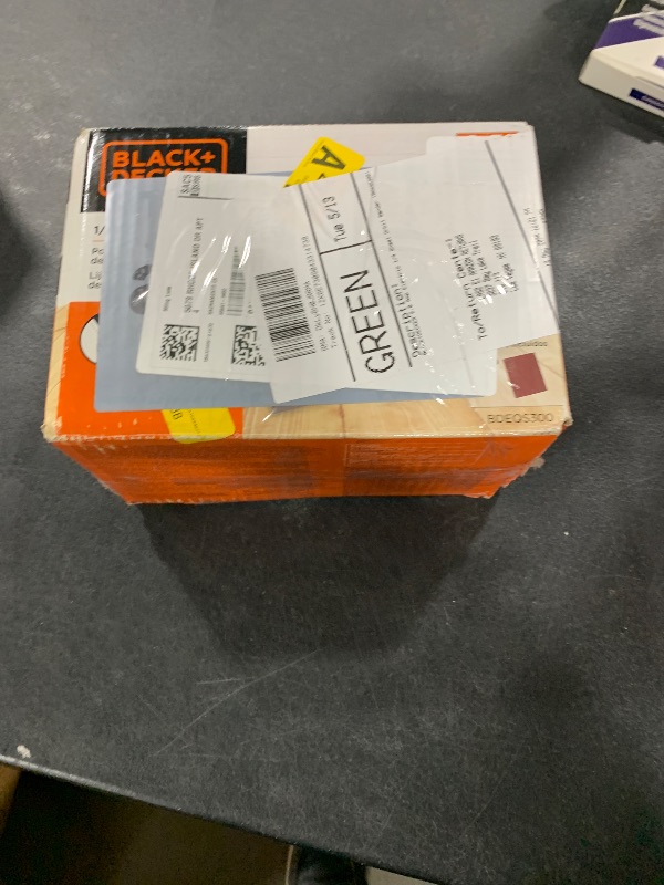 Photo 1 of BLACK+DECKER 2.0 Amp Electric 1/4 Sheet Orbit Sander (BDEQS300)