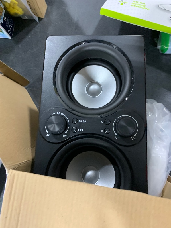 Photo 1 of TPyesss Bluetooth Speakers, 80W(Peak) Wireless TWS Portable Bluetooth Speaker, Beat-Driven Lights, 100dB Loud Stereo Speaker with BassUp, Speakers with Subwoofer for Outdoor, Party, Camping