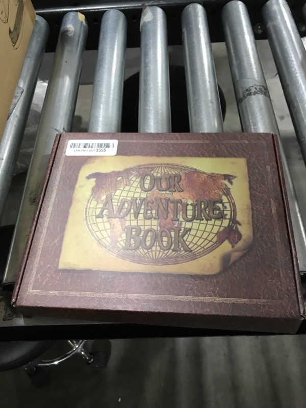 Photo 1 of JIMBON Our Adventure Book Scrapbook 180 Pages Photo Album, DIY Handmade Memory Travel Diary Photo Book Journal Scrapbook,Embossed Letter Leather Cover for Anniversary,Wedding