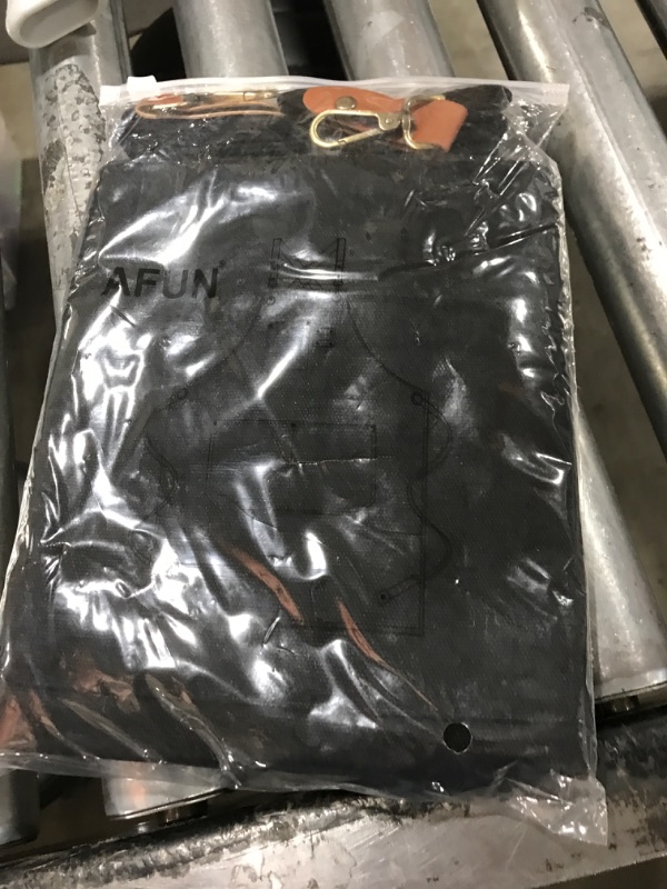 Photo 1 of AFUN Chef Aprons for Women Men with Large Pockets, Cotton Canvas Cross Back Water Repellent Work Apron, Size M to XXL (Black)