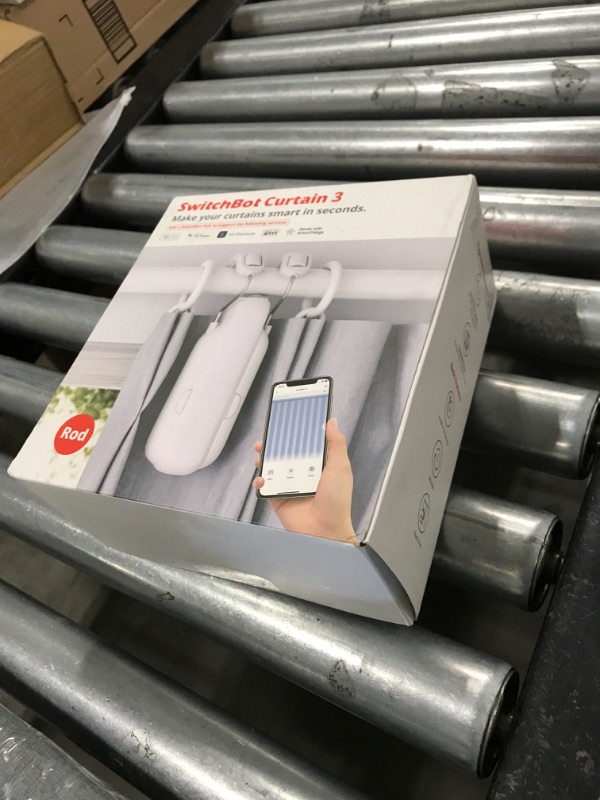 Photo 1 of SwitchBot Automatic Curtain Opener - Bluetooth Remote Control Smart Curtain with App/Timer, Upgraded High-Performance Motor, Add SwitchBot Hub to Work with Alexa, Google Home, HomeKit (Curtain 3, Rod)