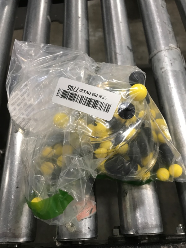 Photo 1 of 110 Pcs Silicone Focal Beads, EVERMARKET 15mm Silicone Beads for Keychain Making, Round Silicone Beads Bulk with Bottle, Rubber Loose Beads for Pens Crafts Necklace Bracelet Lanyard (Black Yellow)