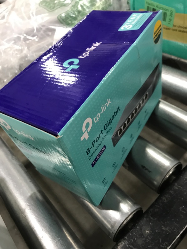 Photo 1 of TP-Link TL-SG108 8 Port Gigabit Unmanaged Ethernet Network Switch, Ethernet Splitter Plug & Play Fanless Metal Design Shielded Ports Traffic Optimization