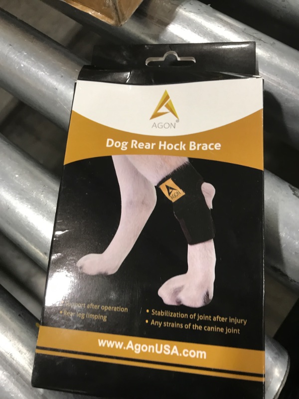 Photo 1 of Agon® Dog Leg Braces For Back Leg wrap hock compression protects wounds and helps heal hind legs rear ankle joint, preventing injuries, sprains providing stability for dogs, canine arthritis (X-Small)