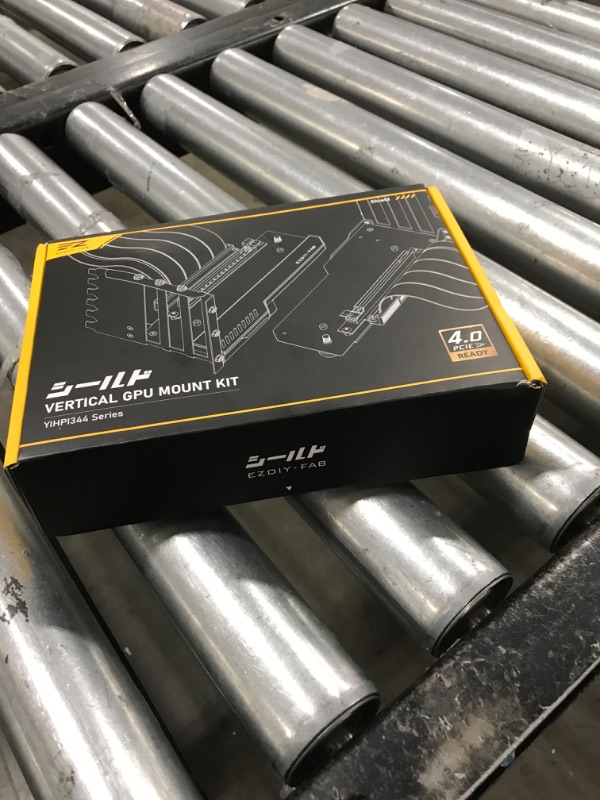 Photo 1 of EZDIY-FAB Vertical GPU Mount with High-Speed PCIE 4.0 Riser Cable, ARGB Module, 115mm/4.52in Flexible Extension, 90 Degree Connector, Only Compatible to Full-Opened PCIe Slots-White-YIHPI344-3
