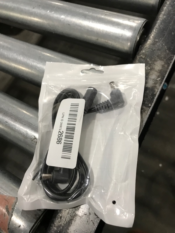 Photo 1 of US 2 Prong Extension Cords 3 Ft 2 Outlet Black Extension Cord Cable 125v 10a Male to Female Power Cord for Nema 1-15p to 1-15r