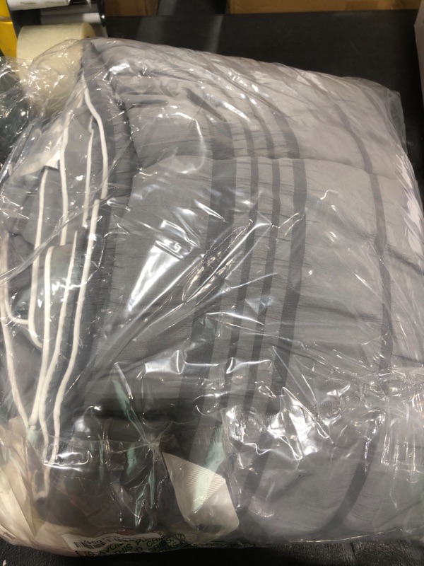 Photo 1 of Cozy Bliss Seersucker Cooling Comforter King Size, Q-Max 0.4 Reversible Lightweight Cooling Blanket, Breathable Silk Smooth Summer Bedding Quilt for Hot Sleepers Night Sweats Dark Grey