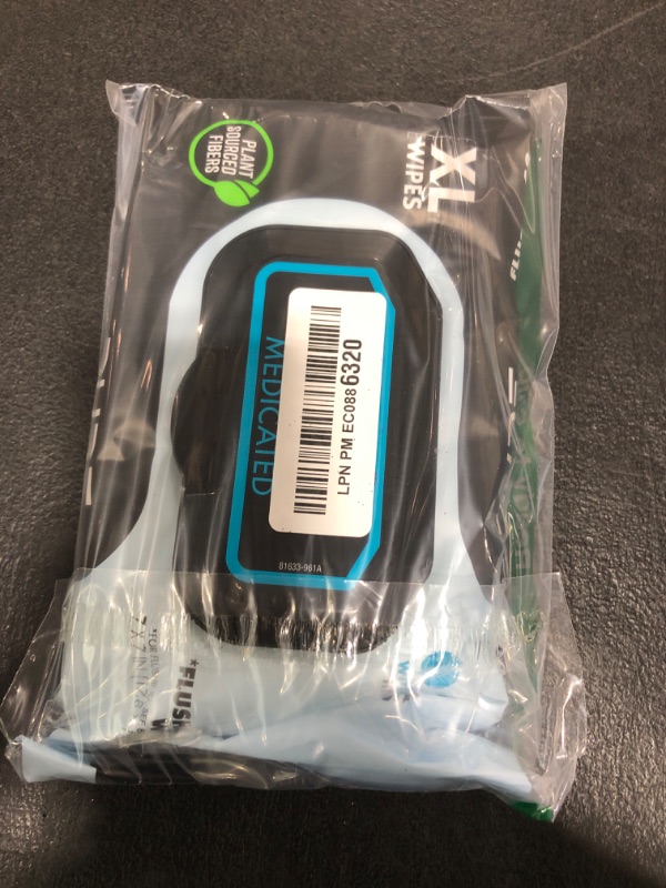 Photo 1 of DUDE Wipes - Medicated Flushable Wipes - 1 Pack, 48 Wipes - Unscented Extra-Large Adult Wet Wipes - Medicated Witch Hazel - Septic and Sewer Safe Medicated Wipes