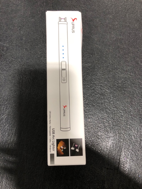 Photo 1 of SUPRUS Lighter Electric Candle USB Type C Rechargeable Lighter with Upgraded LED Battery Display Safety Switch Flameless Plasma Windproof for Cooking BBQs Fireworks