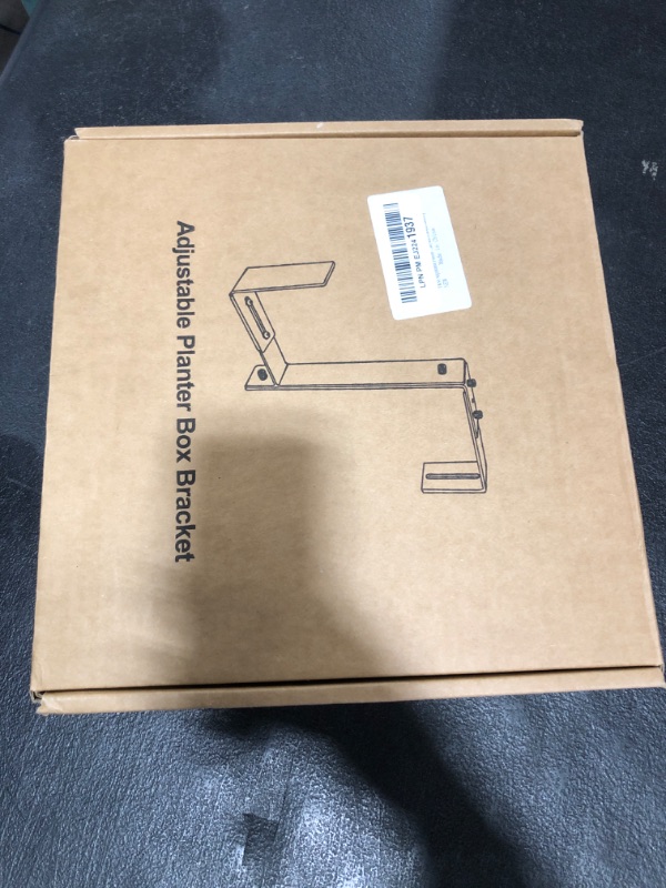 Photo 1 of Y&M Window Box Brackets, Heavy Duty Iron Adjustable Planter Flower Box Brackets for Railings, Perfect for Balconies, Fences, and Gardens?4 Packs?