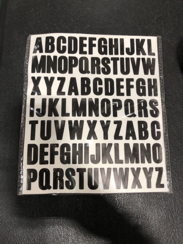 Photo 1 of 10 Sheet Small Letter Stickers - 1 Inch Black Vinyl Self Adhesive Alphabet Stickers Stick On Letters for Arts Crafts Outdoor Sign Wall Mailbox Windows Doors Car Poster Board (Black, 1 Inch)