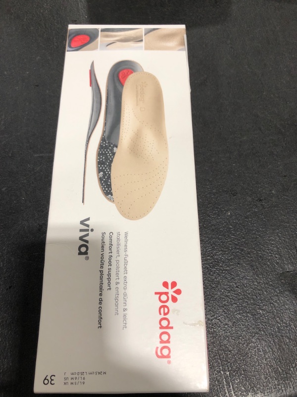 Photo 1 of Pedag Viva | Leather Arch Support Inserts | Handmade in Germany | Plantar Fasciitis Relief | Heel Cushion | Activated Charcoal Odor Control | Metatarsal Support Pad | Tan | Women US 9/ Men 6/ EU 39