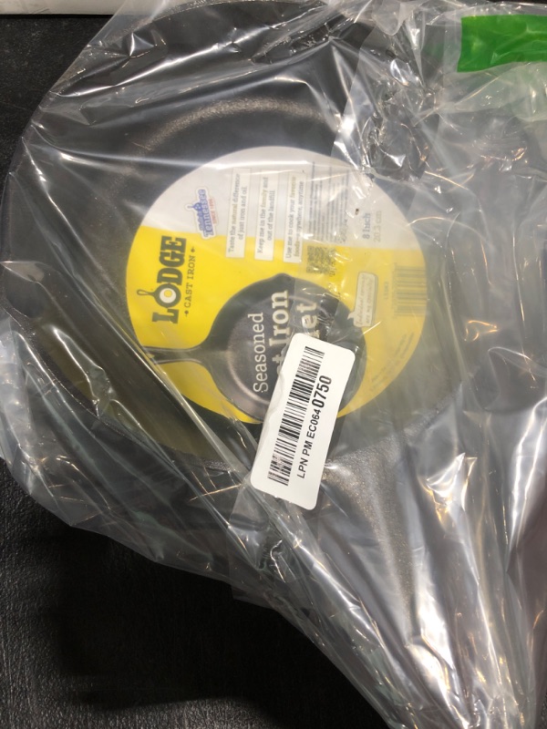 Photo 1 of Lodge 8 Inch Cast Iron Pre-Seasoned Skillet – Signature Teardrop Handle - Use in the Oven, on the Stove, on the Grill, or Over a Campfire, Black