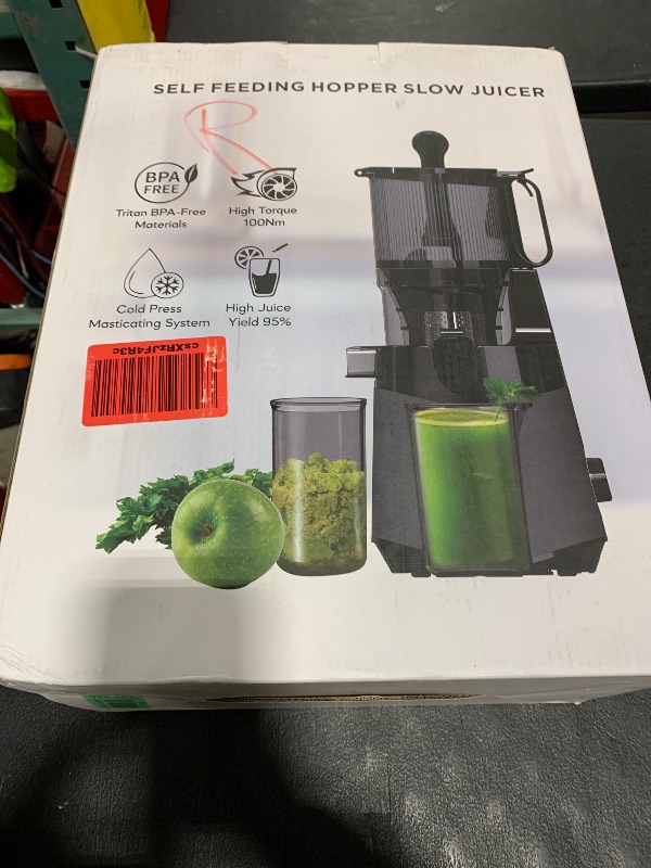 Photo 1 of Cold Press Juicer, 5.8" Extra Large Feed Chute Fit Whole Fruits & Vegetables, 350W Slow Masticating Juicer Machines, Easy to Clean, High Juice Yield
