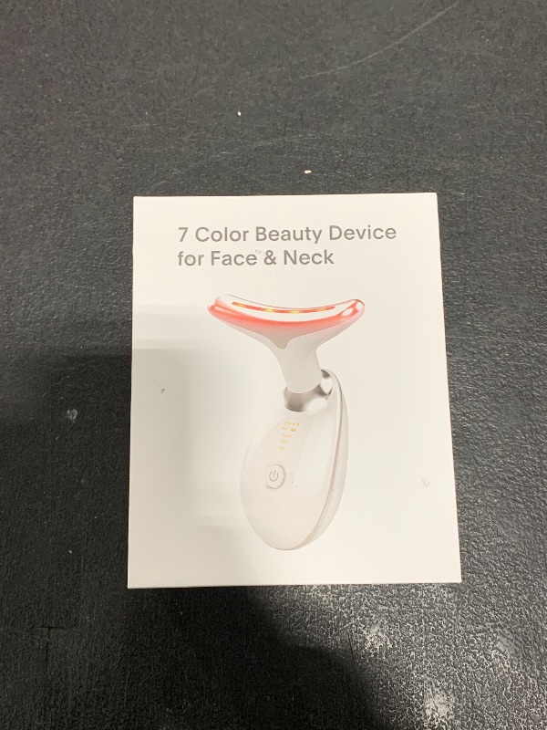 Photo 1 of ELISHINE Light Based Multifunctional Facial Massager, 7 Color Portable Face Massager Tool for Skin Care, Glossy White