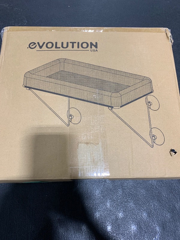 Photo 1 of EvolutionUSA Cat Window Perch, Durable Feline Window Bed, Comfy Perch for 360 Views, Durable Elevated Cat Bed Lounger, Ideal Cat Window Hammock for Large Cats, Heavy Duty Window Bed, 24.4x12.6 in