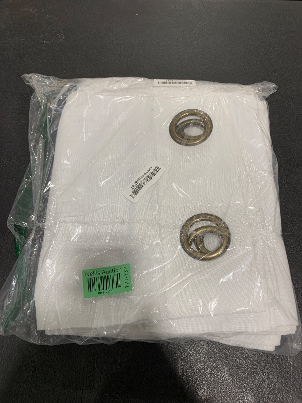 Photo 1 of KOUFALL 90 Inch Length Bronze Grommet Linen White Curtains for Living Room,Semi Sheer Light Filtering Window Drapes for Bedroom,52x90 Inches Long