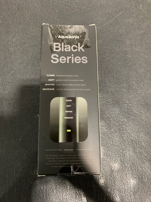Photo 1 of Aquasonic Black Series Ultra Whitening Toothbrush – ADA Accepted Electric Toothbrush- 8 Brush Heads & Travel Case – 40,000 VPM Electric Motor & Wireless Charging - 4 Modes w Smart Timer