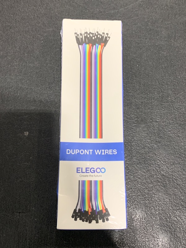 Photo 1 of ELEGOO 120pcs Multicolored Dupont Wire 40pin Male to Female, 40pin Male to Male, 40pin Female to Female Breadboard Jumper Ribbon Cables Kit Compatible with Arduino Projects