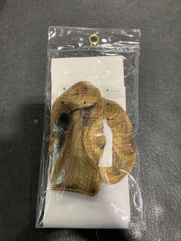Photo 1 of Rich Choices Halo Hair Extensions Real Human Hair Wave Wire In Hair Extensions Human Hair Clip in Human Remy Hair Halo Hair Extension Hair Piece 12 Inch #12P613 Golden Brown Mixed Bleach Blonde