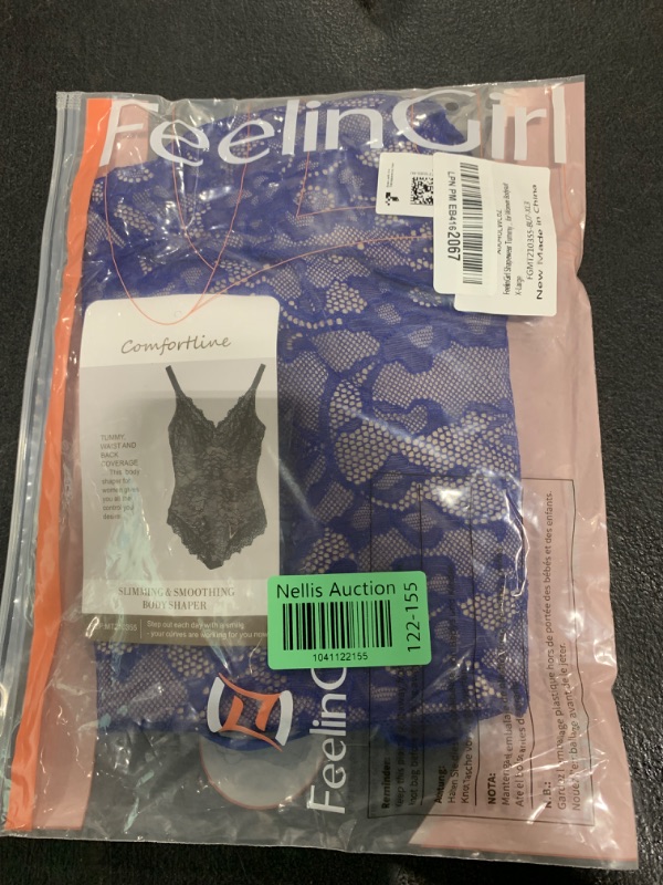 Photo 1 of FeelinGirl Shapewear Tummy Control Thong Body Shaper V-neck Jumpsuit Tank Top Body Suits for Women Bodysuit Blue XL
