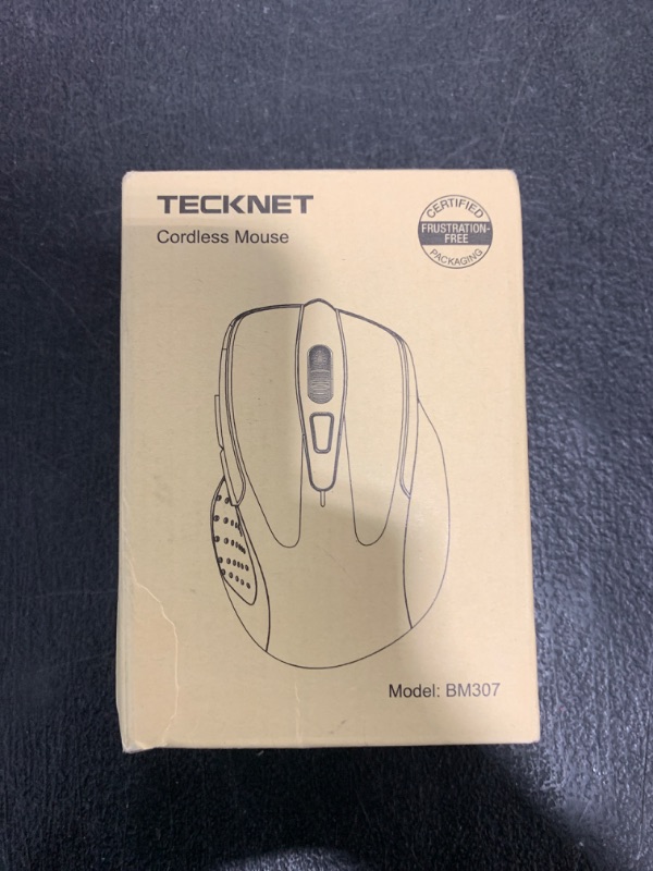 Photo 1 of TECKNET Wireless Mouse (2.4G & BT5.0/3.0) Silent 4800 DPI Computer USB A & Bluetooth Mouse 6 Buttons, Wide Compatibility - Grey