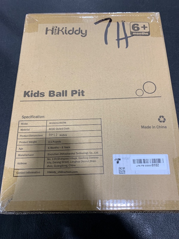 Photo 1 of Hikiddy Large Ball Pit for Toddlers - 44in Baby Ball Pool with Pop-Up Playmat, Foldable Play Pit for Kids Dogs Indoor and Outdoor Game, Summer Party Toys Gifts for Kids, Balls Not Include (Blue)