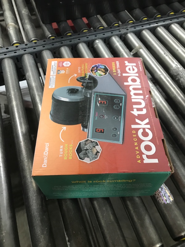 Photo 1 of Dan&Darci Advanced Professional Rock Tumbler Kit - with Digital 9-Day Polishing Timer & 3 Speed Settings - Turn Rough Rocks into Beautiful Gems : Great Science & STEM Geology Toy for Kids All Ages