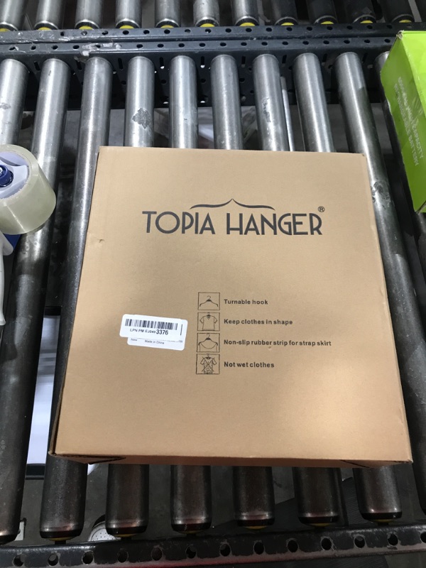 Photo 1 of TOPIA HANGER Slim Natural Wood Hangers with Extra Soft Non-Slip Rubber Grips, 18-Pack High-Grade Fashion Hanger No Shoulder Bump for Sweater, Camisole, Jacket, Dress, Coat -CT16N