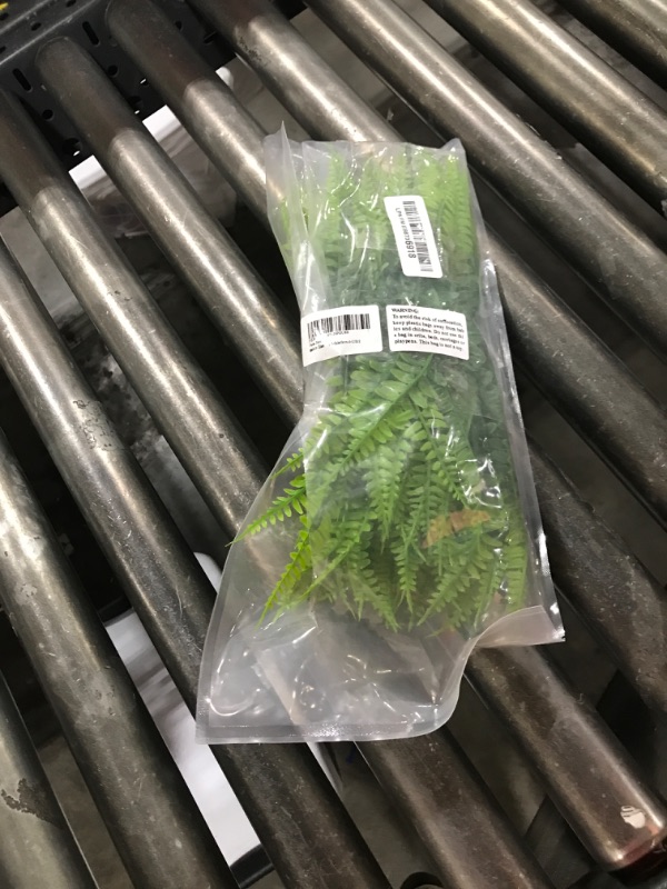 Photo 1 of MAQIHAN 6 PCS Fake Fern - Artificial Ferns for Outdoors Faux Ferns for Outdoor Planter Large Outdoor Patio Decor Boston Fern Artificial Plants Faux Greenery Outdoor Porch Decor