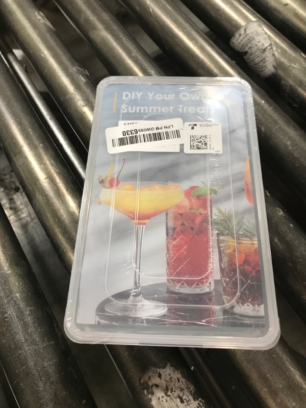 Photo 1 of WIBIMEN Ice Cube Tray with Lid and Bin - Round Ice Trays for Freezer with Lid - Ice Cube Trays for Freezer with Ice Container (0.8"-2PACK Blue)