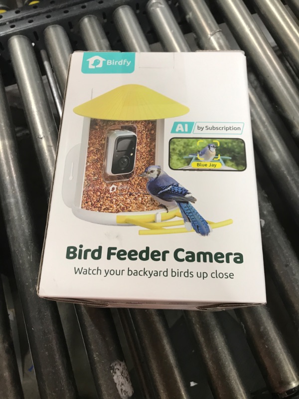 Photo 1 of NETVUE by Birdfy Smart Bird Feeder with Camera, Bird Watching Camera, Auto Capture Video&Motion Detection, 1080P Live Steam, Cardinal Feeder Outdoor Wireless, Ideal Present for Backyard Birder, Yellow