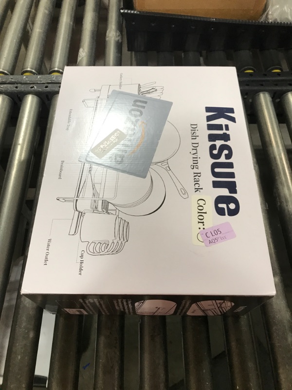 Photo 1 of Kitsure Large Dish Drying Rack - Extendable Dish Rack, Multifunctional Dish Rack for Kitchen Counter, Anti-Rust Dish Drainers with Cutlery & Cup Holders 19.2"-26.7" L x 12.9" W, White