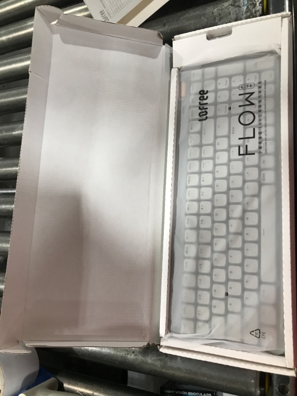 Photo 1 of Flow Lite 100 Keys Low Profile Mechanical Keyboard, Swappable Rechargeable Wireless Keyboard with 2.4G Receiver, Bluetooth and Wired Connection for Windows, Mac/Spector Linear Switches (Marble)
