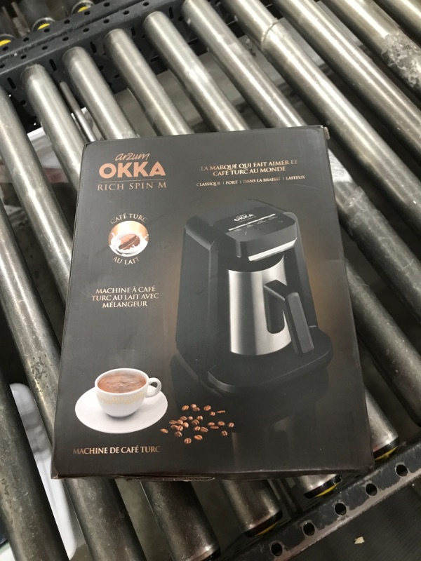 Photo 1 of Arzum Okka Automatic Turkish Coffee and Hot Beverage Maker, Velvetiser, 120V, Black/Chrome (OK0012-RKUL)