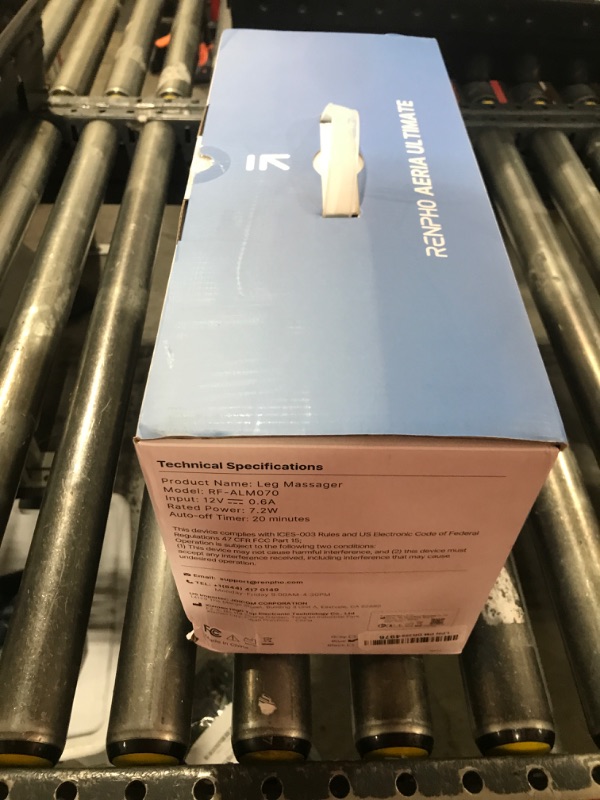 Photo 1 of RENPHO Leg Massager FSA HSA Eligible, Air Compression Massager for Circulation Pain Relief, Effective for Father Mother Reduce Swelling-Blue