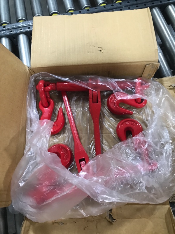 Photo 1 of GPOAS 13000LBS Ratchet Chain Binder 1/2-5/8 Inch, 2 Pack Load Binders 13000 LBS Working Load Limit, Breaking Strength 46000 LBS Capacity, Heavy Duty Ratchet Boomer to A Truck Or Flatbed Trailer