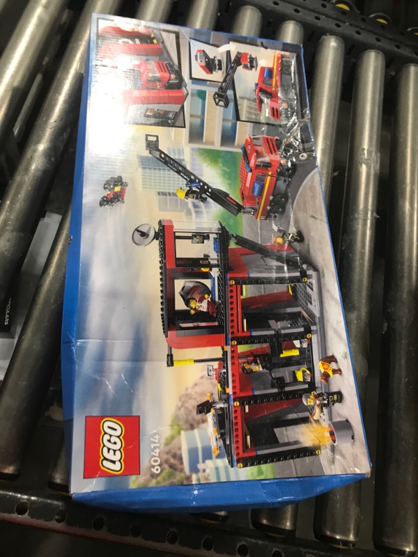Photo 1 of LEGO City Fire Station with Fire Truck Toy - Kids Toy Building Sets with 2 Fire Truck Attachments - Gifts for Boys & Girls Ages 6+ - Pretend Play Set with 5 Minifigures - 60414