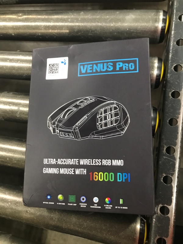 Photo 1 of UtechSmart Venus Pro RGB Wireless MMO Gaming Mouse, 16,000 DPI Optical Sensor, 2.4 GHz Transmission Technology, Ergonomic Design, 16M Chroma RGB Lighting, 16 programmable Buttons, Up to 70 Hours