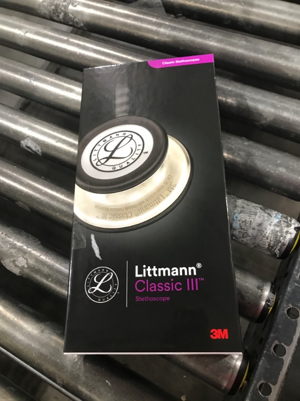 Photo 1 of 3M Littmann Classic III Monitoring Stethoscope, 5620, More Than 2X as Loud, Weighs Less, Stainless Steel Chestpiece, 27' Black Tube