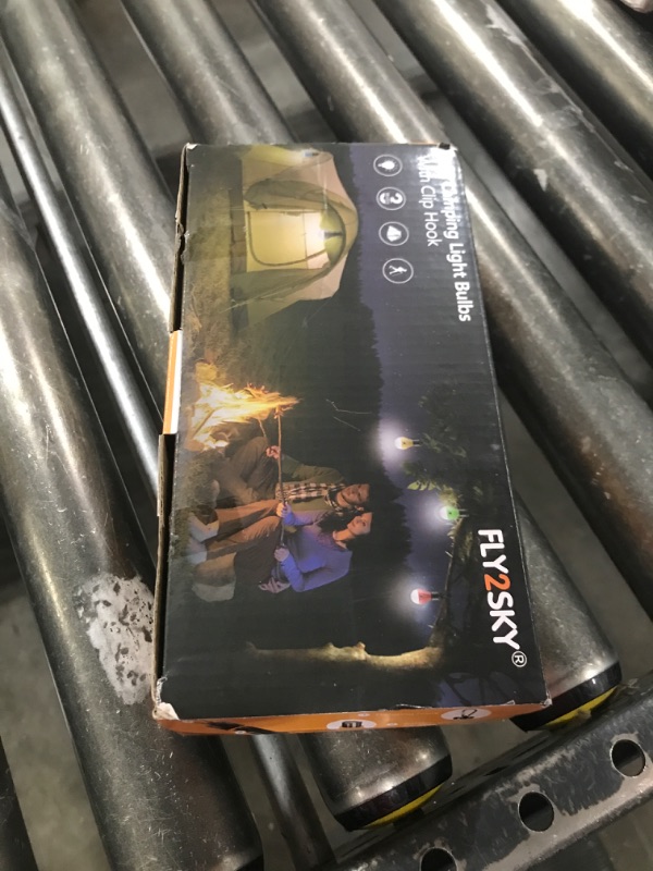 Photo 1 of FLY2SKY Tent Lamp Portable LED Tent Lights 5 Packs Hook Hurricane Emergency Lights LED Camping Light Bulb Camping Tent Lantern Bulb Camping Equipment for Camping Hiking Backpacking Fishing Outage