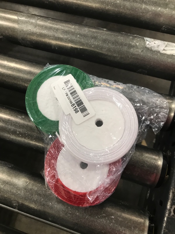 Photo 1 of Isaspire 3/8" Ribbon Set - Red White and Green Ribbon (25 Yards Each) | Perfect for Gift Wrapping, St. Patrick's Day Mother's Day Crafts, Hair Bow, and Holiday Decor