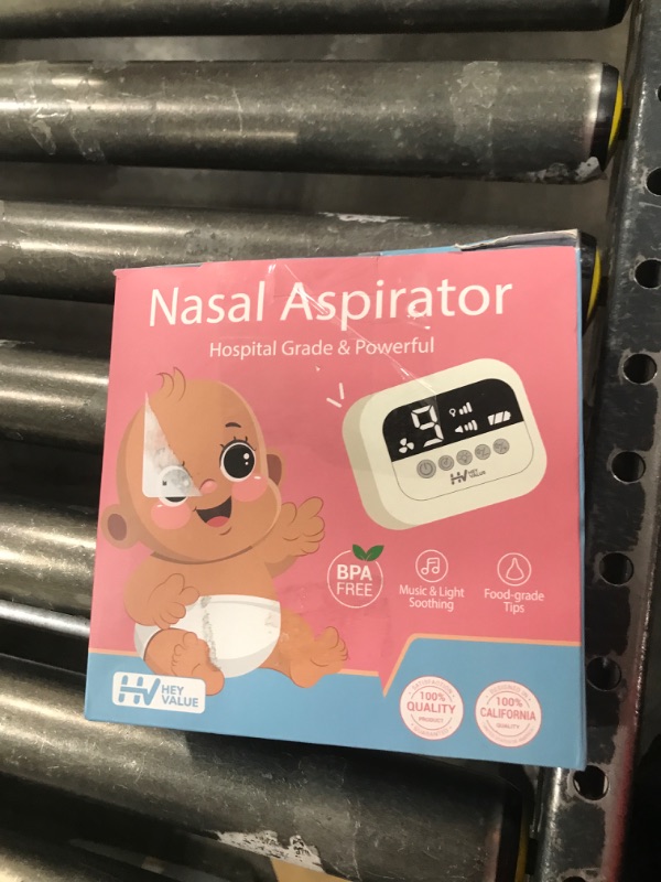 Photo 1 of HEYVALUE Nasal Aspirator for Baby, Hospital Grade Nose Sucker with 9 Levels Suction, Night Light and Nursery Rhyme Soothing Function, Electric Nose Suction for Baby with Food-Grade Silicone Tips