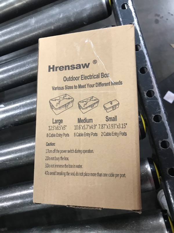 Photo 1 of Hrensaw Small Weatherproof Electrical Connection Box(Inner 5.5 x 3 x 2.2inch),Outdoor Electrical Box,Waterproof Extension Cord Covers for Plug, Extension Cables, Holiday Lights,Black