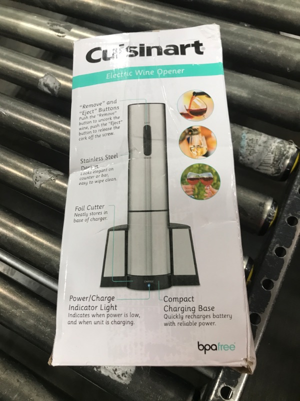 Photo 1 of Cuisinart CWO-25 Electric Wine Opener, Stainless Steel 3.50" x 4.75" x 10.00"
