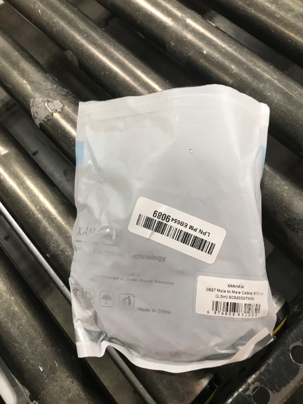 Photo 1 of XANHAM DB37 37 Pin 5 Feet(1.5 Meter) Two Row Straight Through Serial Cable, Double Shielded(Metal Braiding&AL-foil), Male to Male, Black, SC930S07MM